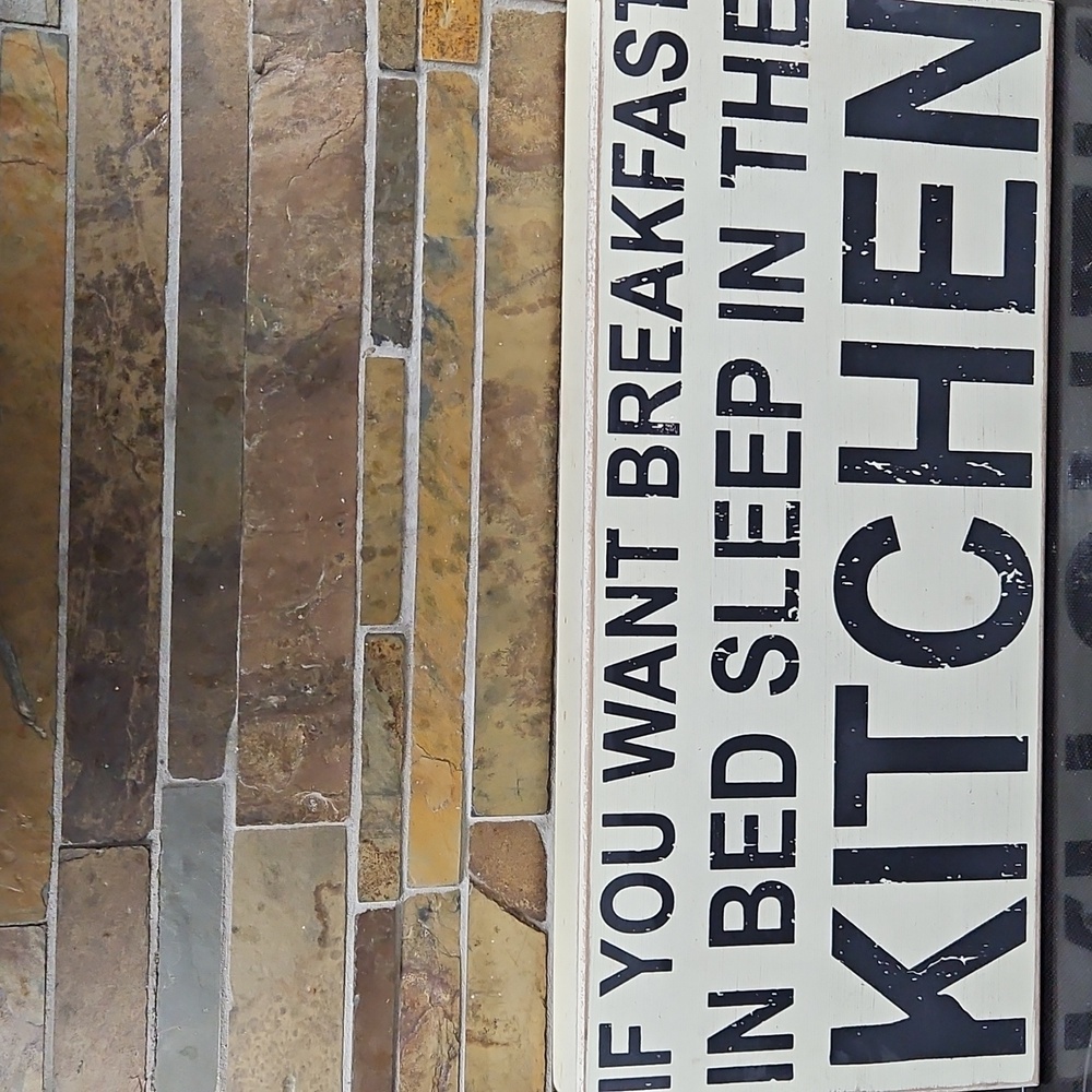 16×7" Kitchen Sign Decor Distressed Style. Preloved, always received compliments